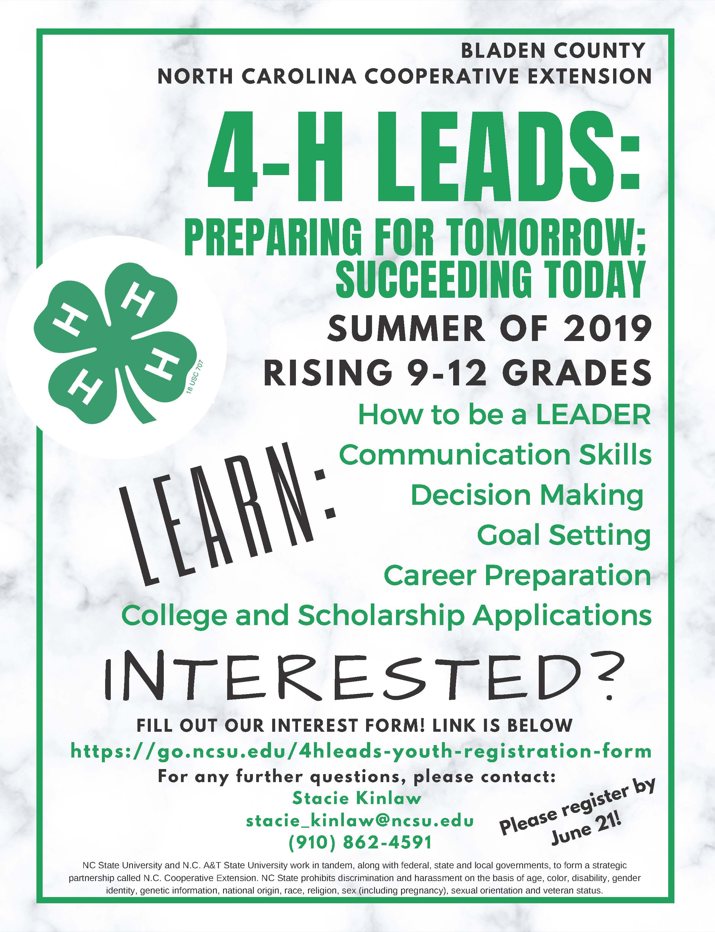 4-H Leads flyer