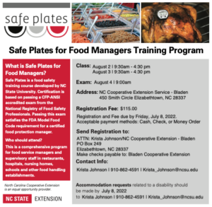 Cover photo for Safe Plates Program