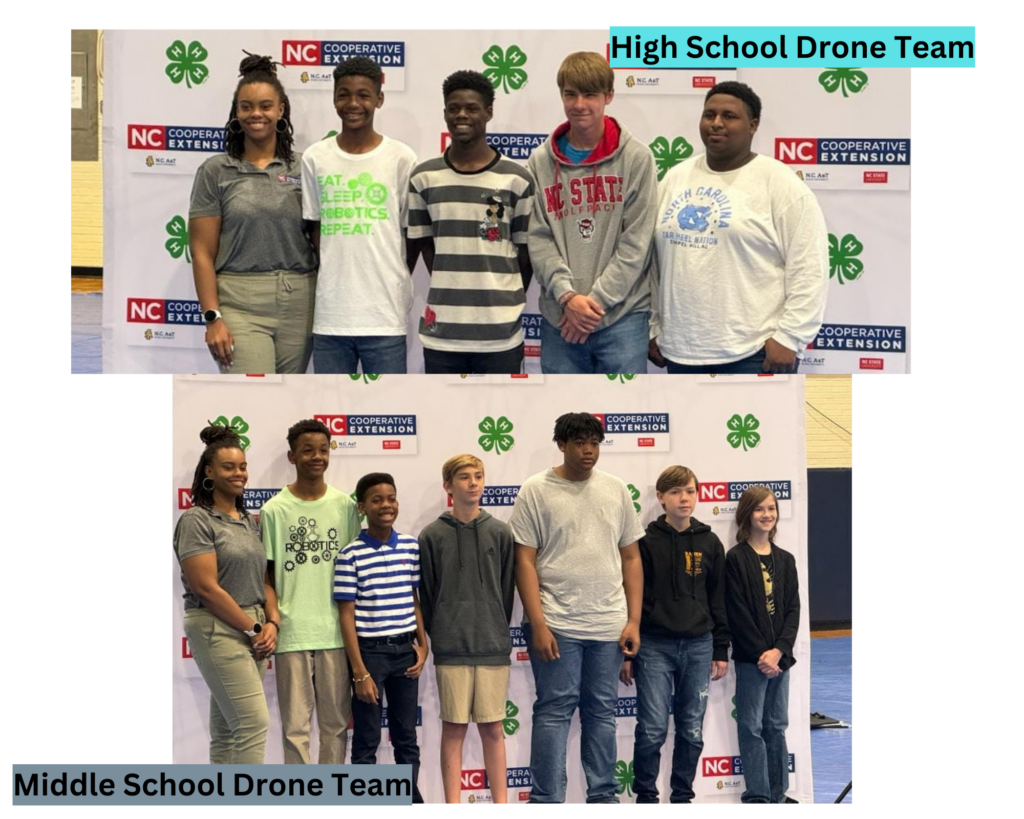 The high school and middle school drone teams.