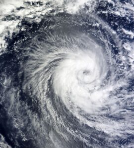 Arial picture of a hurricane