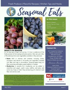 First page of the Seasonal Eats newsletter